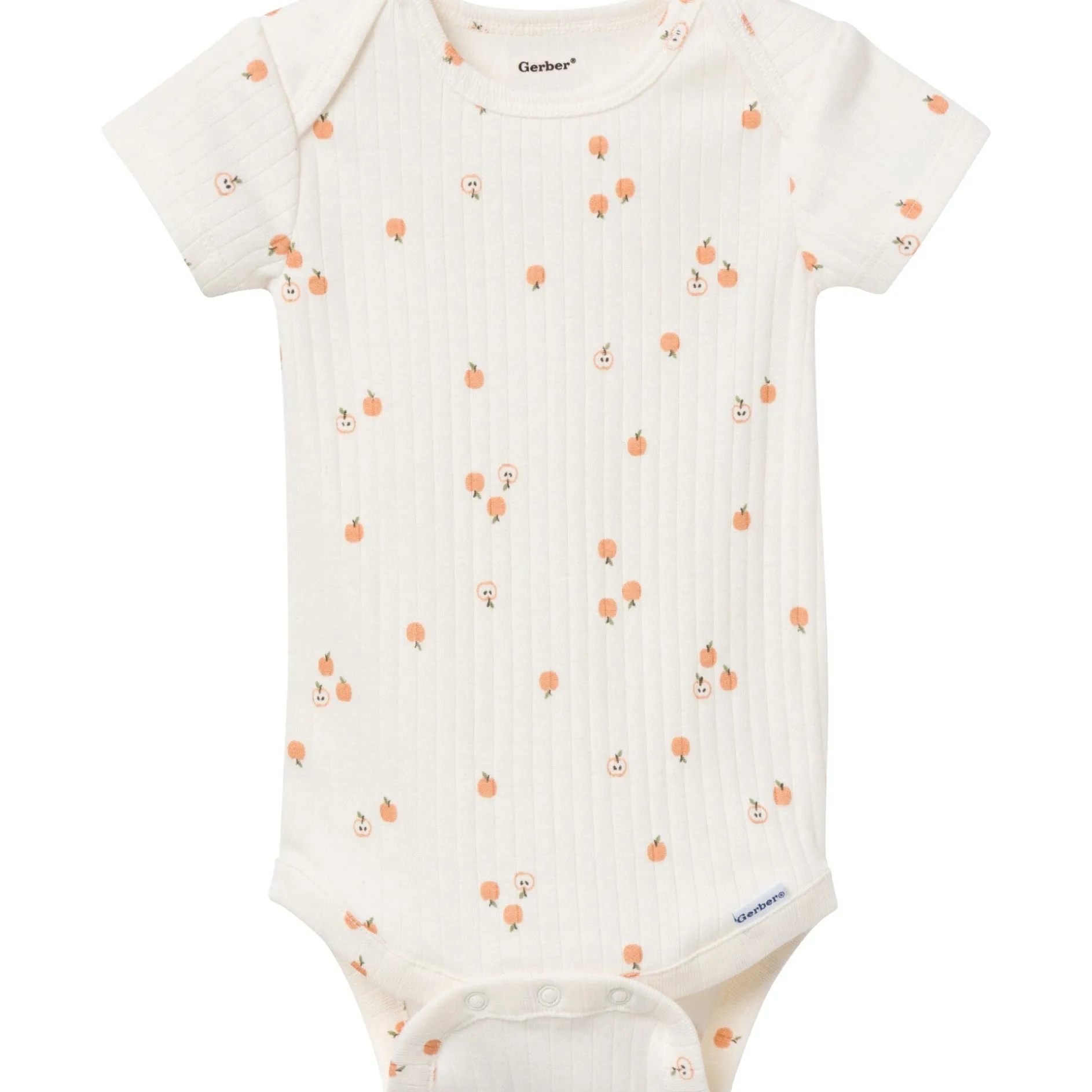 6-Pack Baby Neutral Tan Little Apples Bodysuits