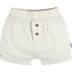 3-Pack Baby Neutral Tan Stripe, Dark Grey Heather, & Black Knit Shorts