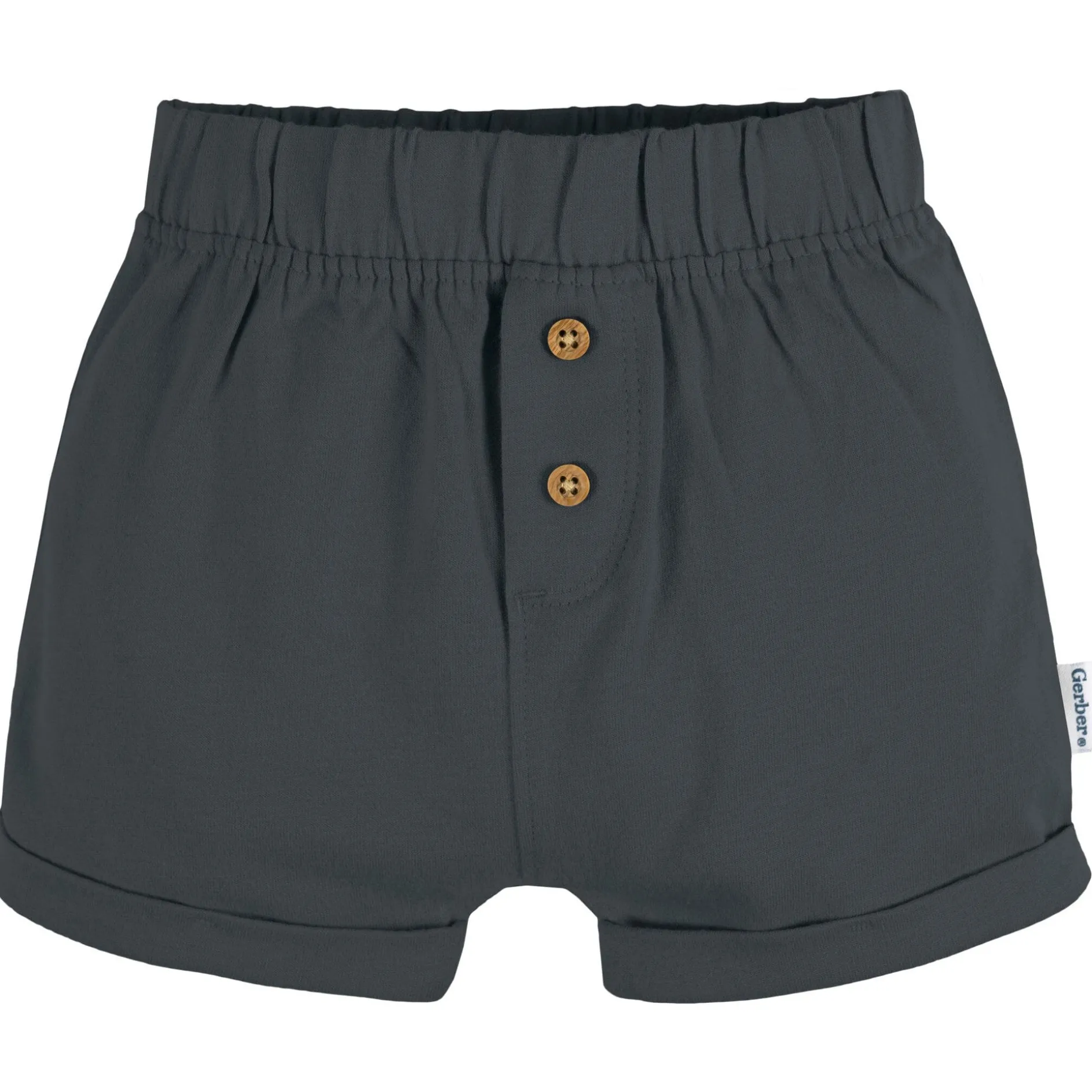 3-Pack Baby Neutral Tan Stripe, Tan, & Grey Knit Shorts