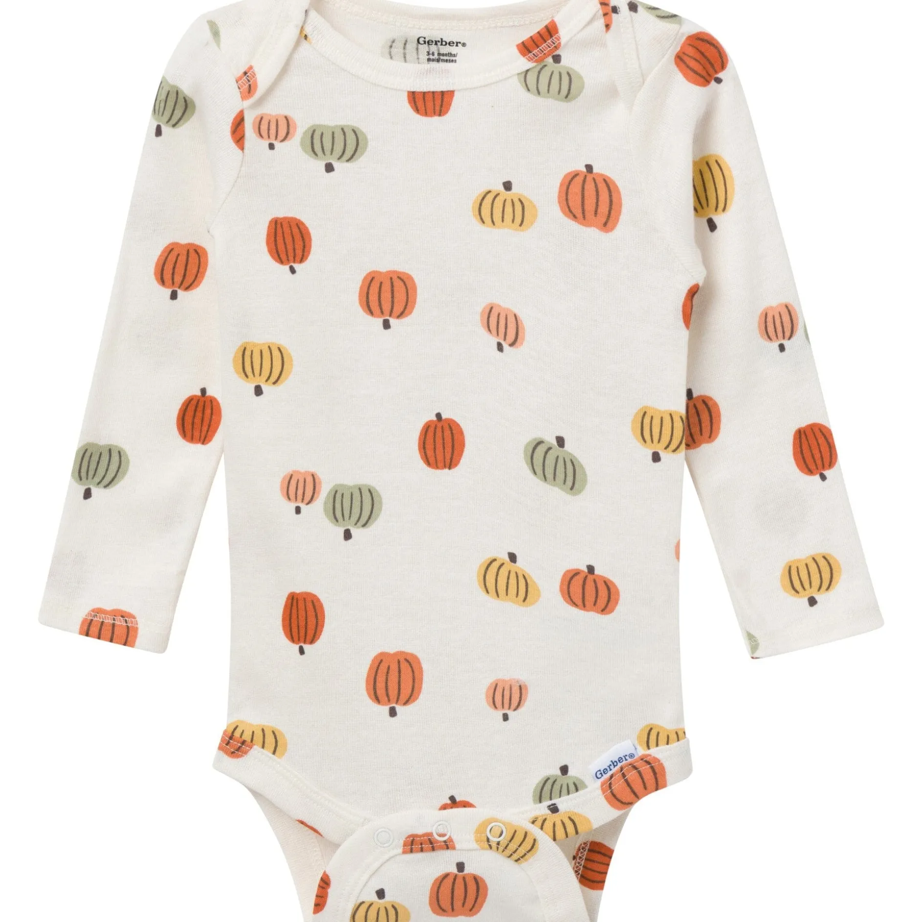 3-Pack Baby Neutral Thankful Long Sleeve Onesies® Bodysuits