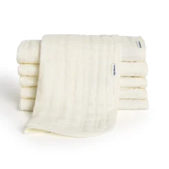 6-Pack Baby Neutral Vanilla Muslin Burp Cloths