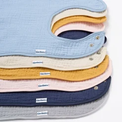 8-Pack Baby Neutral Warm Shades Muslin Drooling Bibs