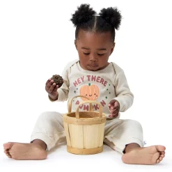 3-Pack Baby Neutral What Fun Pumpkin Lap Shoulder Rompers