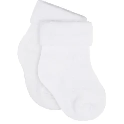 12-Pack Baby Neutral White Jersey Cuffed Bootie Socks