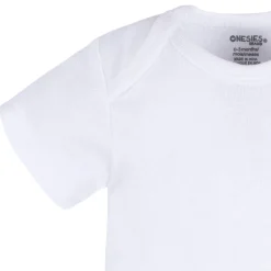 2-Pack Baby Neutral White Short Sleeve Onesies® Bodysuits