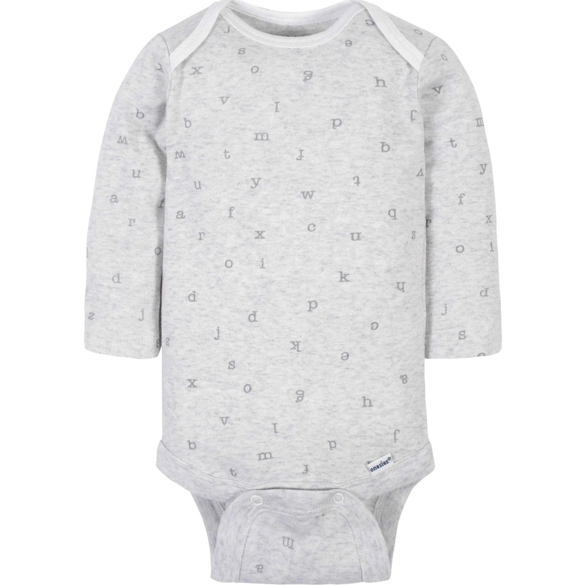 6-Pack Baby Neutral Words Long Sleeve Onesies® Bodysuits