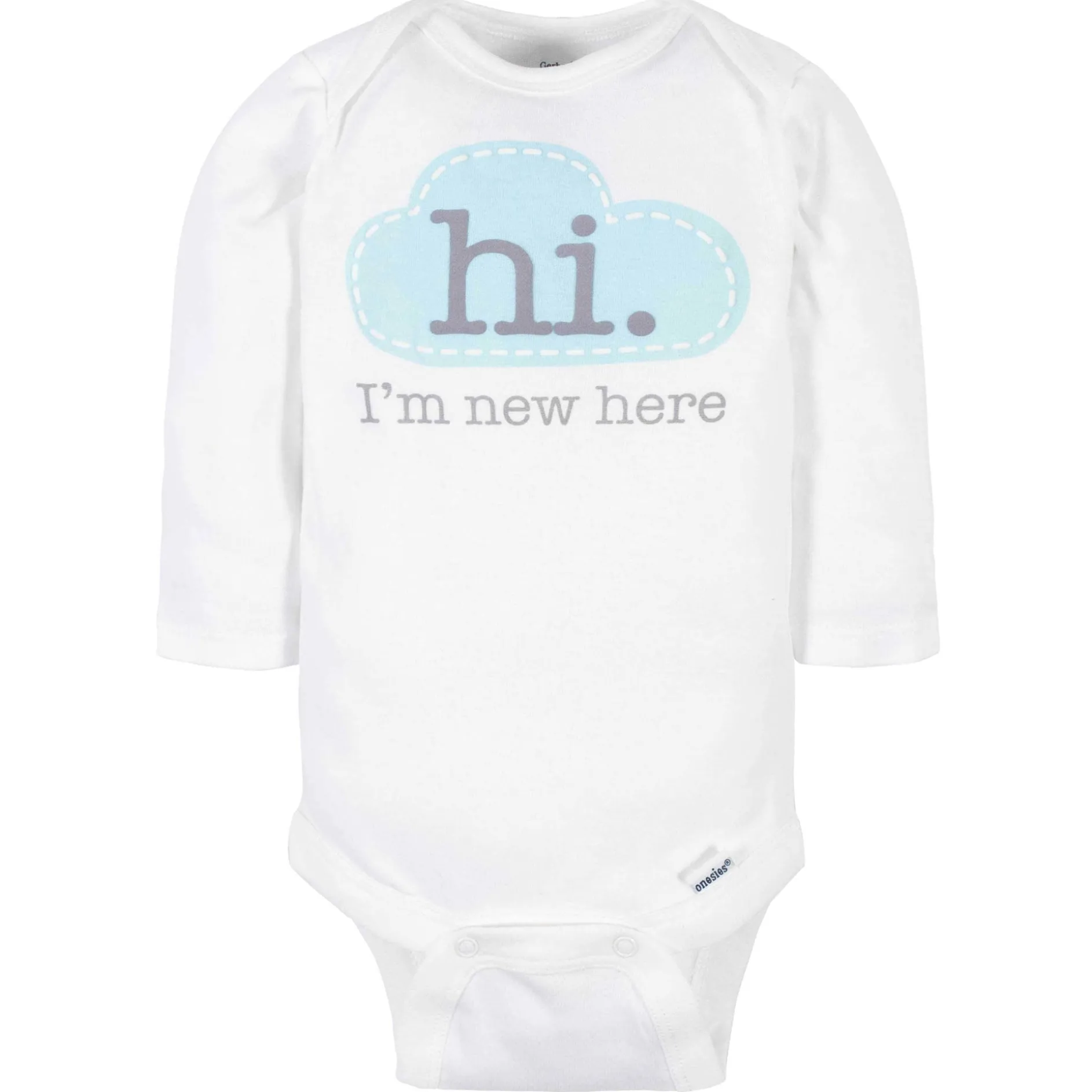 6-Pack Baby Neutral Words Long Sleeve Onesies® Bodysuits