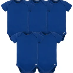 5-Pack Baby Royal Blue Premium Short Sleeve Onesies® Bodysuits