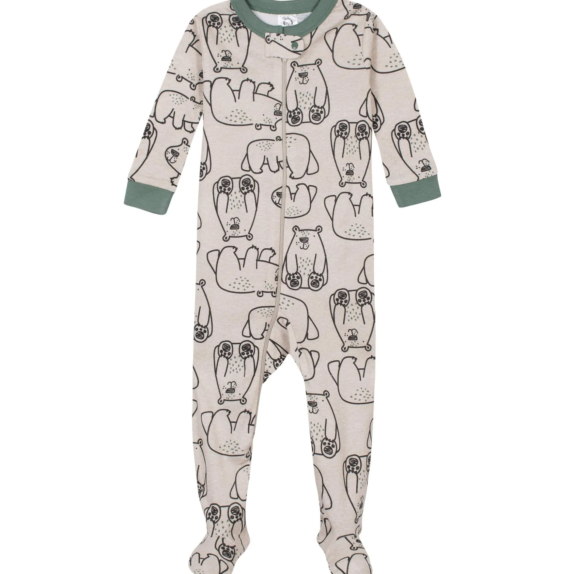 2-Pack Baby & Toddler Boys Bear Snug Fit Footed Cotton Pajamas