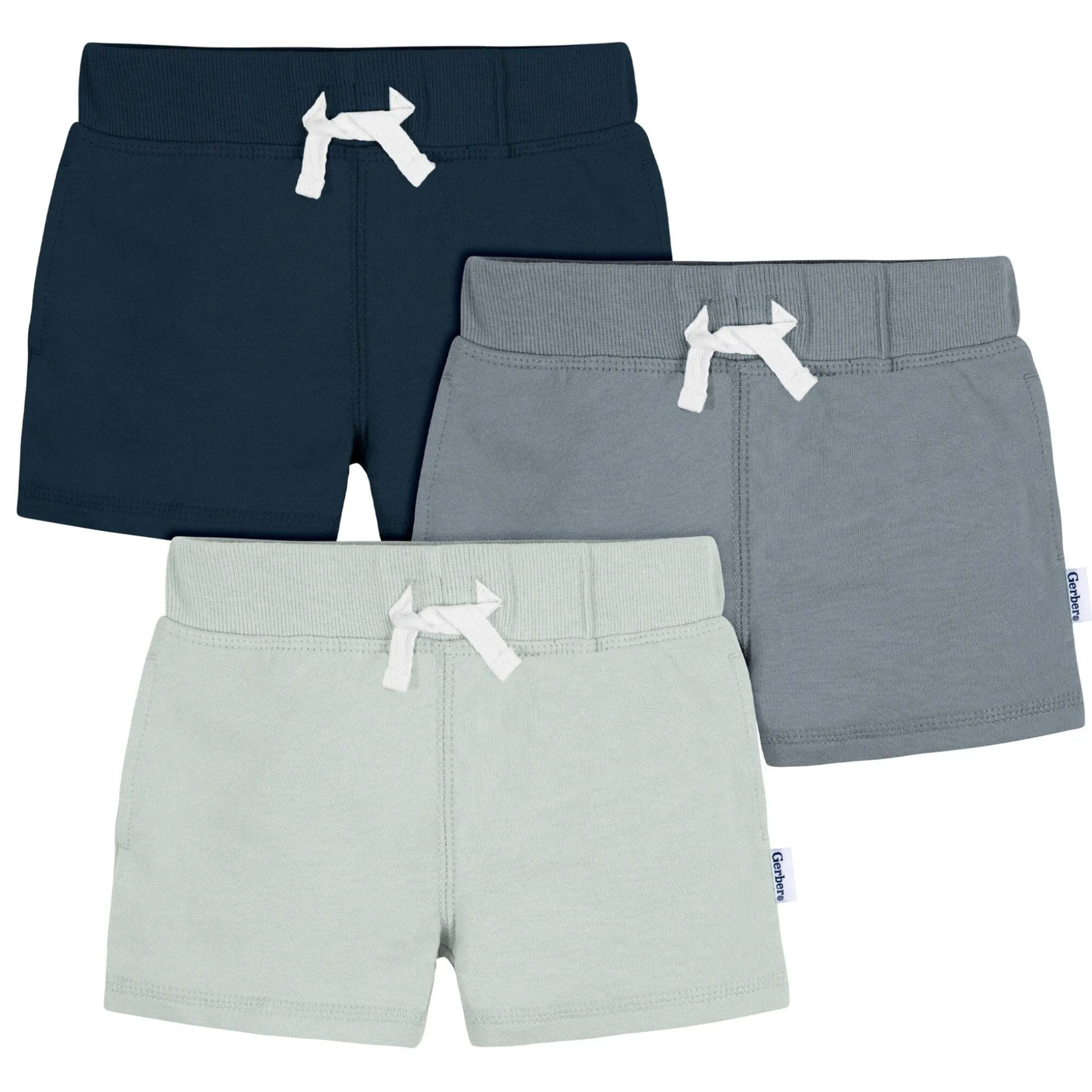 3-Pack Baby & Toddler Boys Blues Knit Shorts