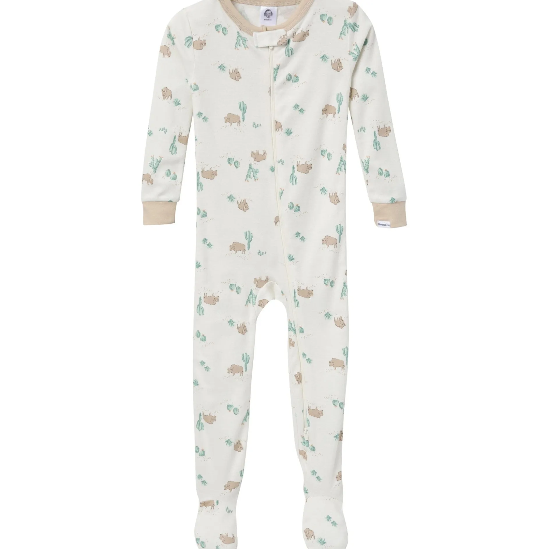 2-Pack Baby & Toddler Boys Desert Animals Snug Fit Footed Pajamas
