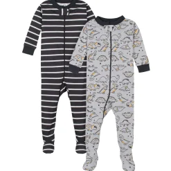 2-Pack Baby & Toddler Boys Dino Snug Fit Footed Cotton Pajamas