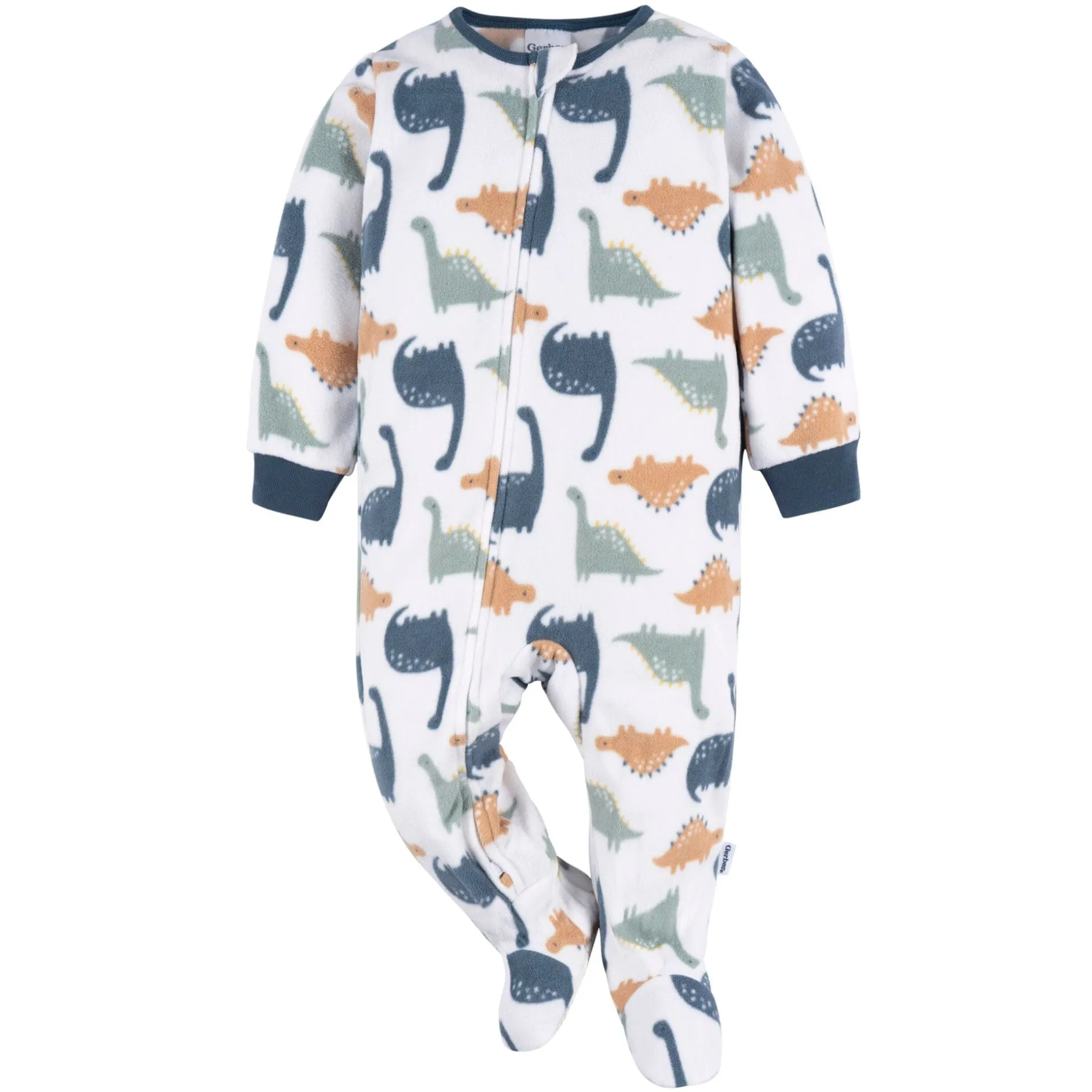 2-Pack Baby & Toddler Boys Dinos & Wide Stripe Fleece Pajamas