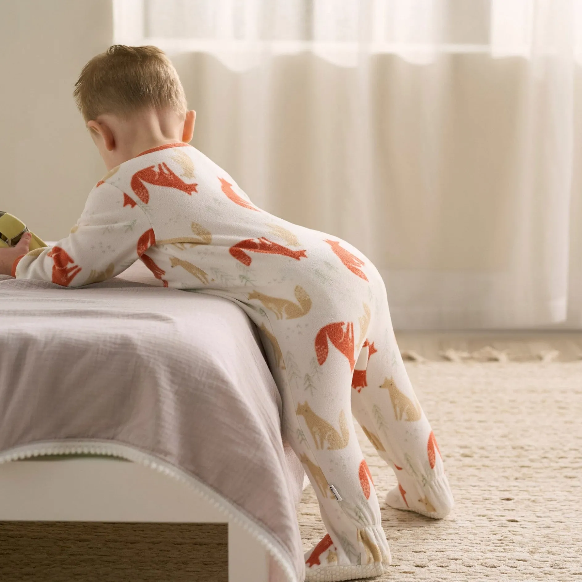 2-Pack Baby & Toddler Boys Fox Stripe Fleece Pajamas