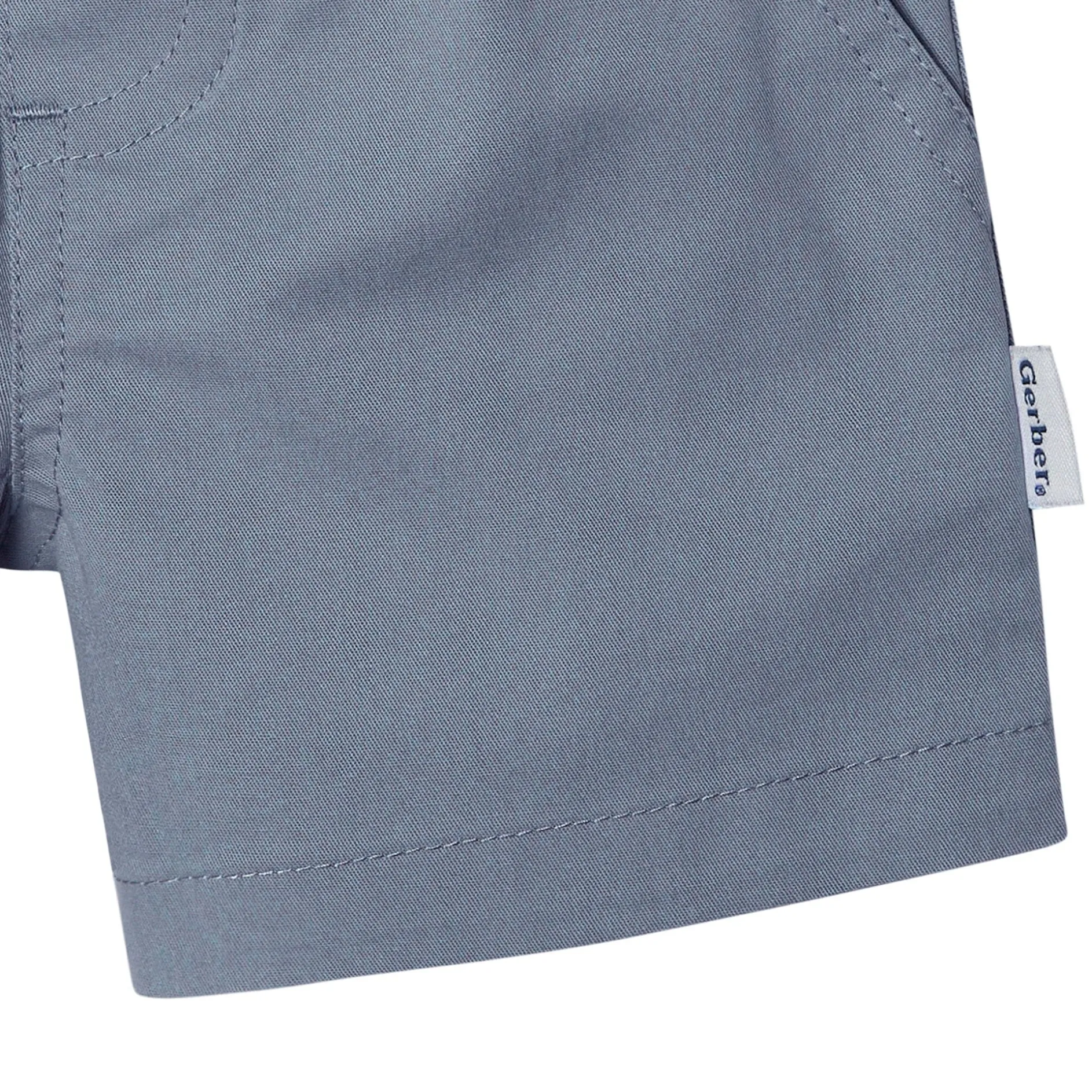 2-Pack Baby & Toddler Boys Grey and Blue Twill Shorts