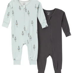 2-Pack Baby & Toddler Boys Light Sky Spaceship Viscose Snug Fit Footless Pajamas