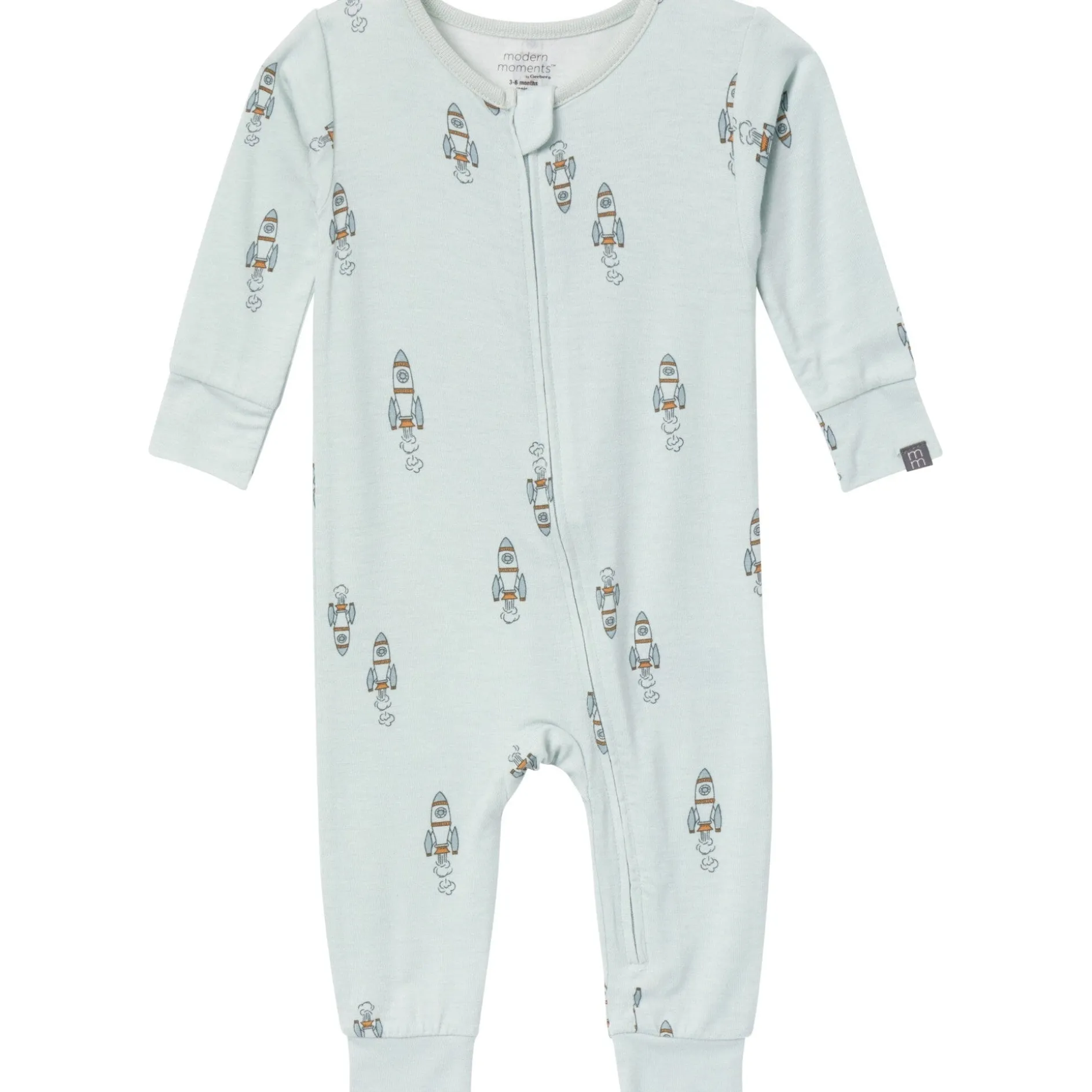 2-Pack Baby & Toddler Boys Light Sky Spaceship Viscose Snug Fit Footless Pajamas