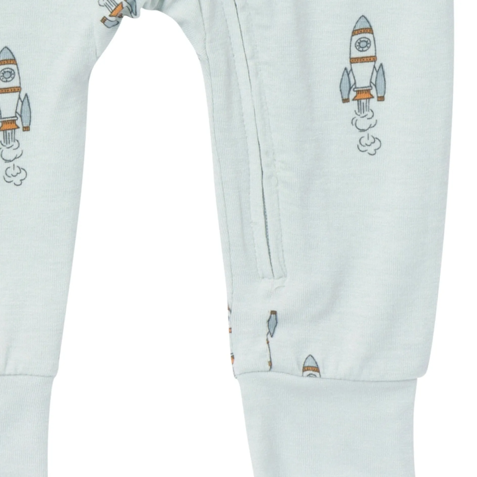 2-Pack Baby & Toddler Boys Light Sky Spaceship Viscose Snug Fit Footless Pajamas