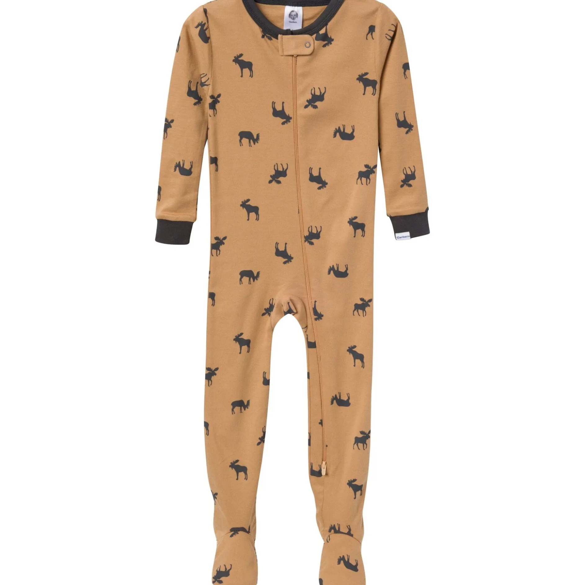 2-Pack Baby & Toddler Boys Moose Snug Fit Footed Pajamas