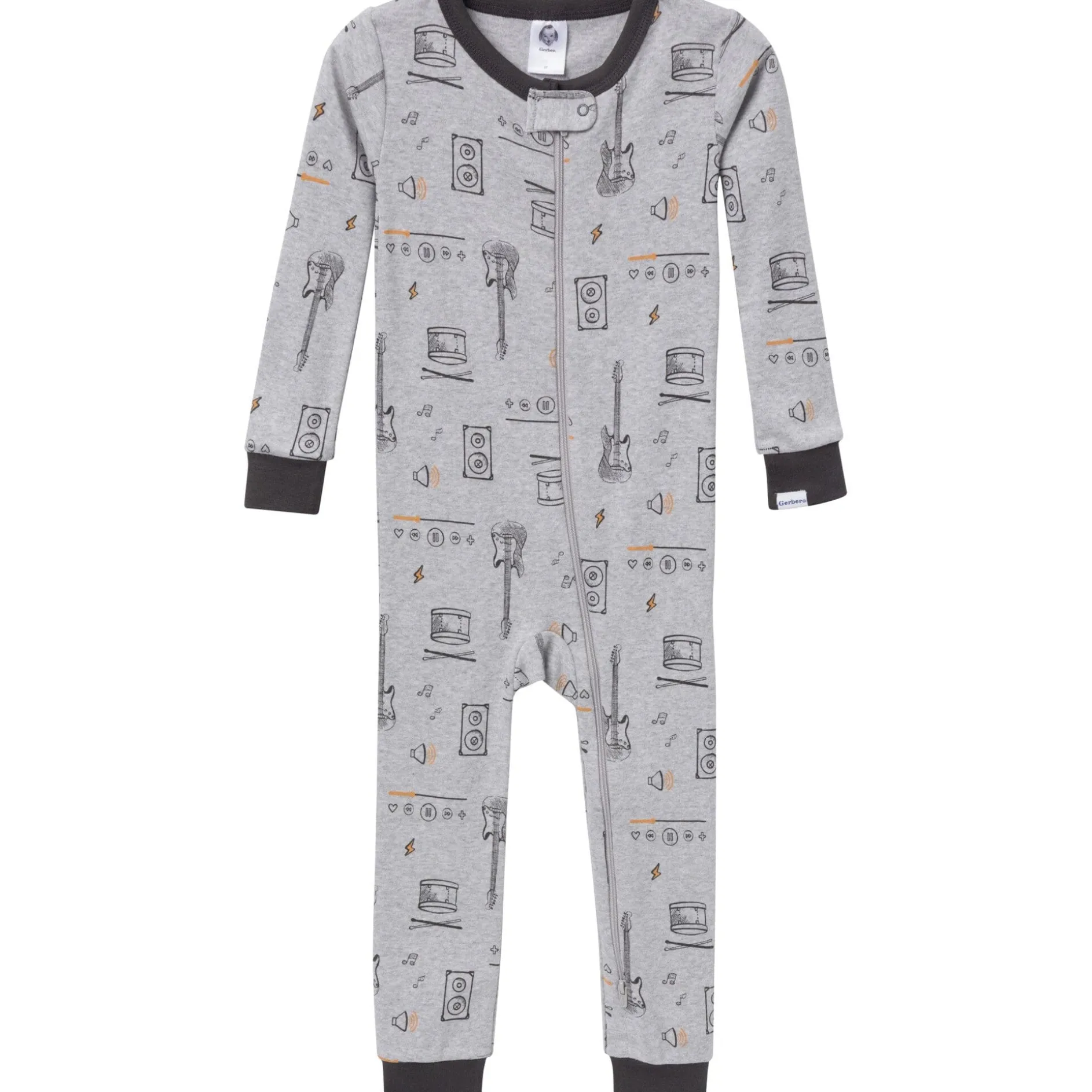 3-Pack Baby & Toddler Boys Music Snug Fit Footless Pajamas