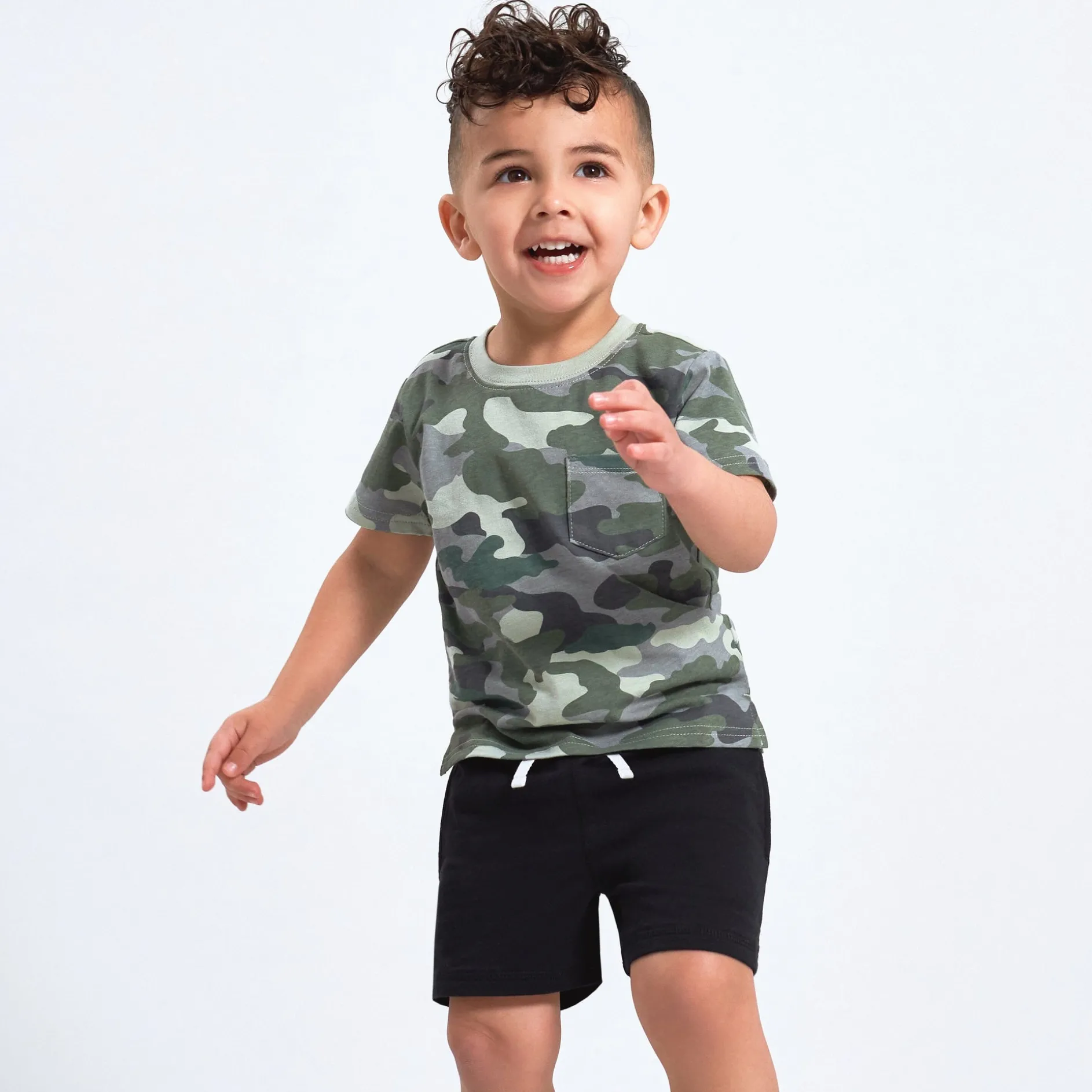 3-Pack Baby & Toddler Boys Neat Neutrals Pull-On Knit Shorts