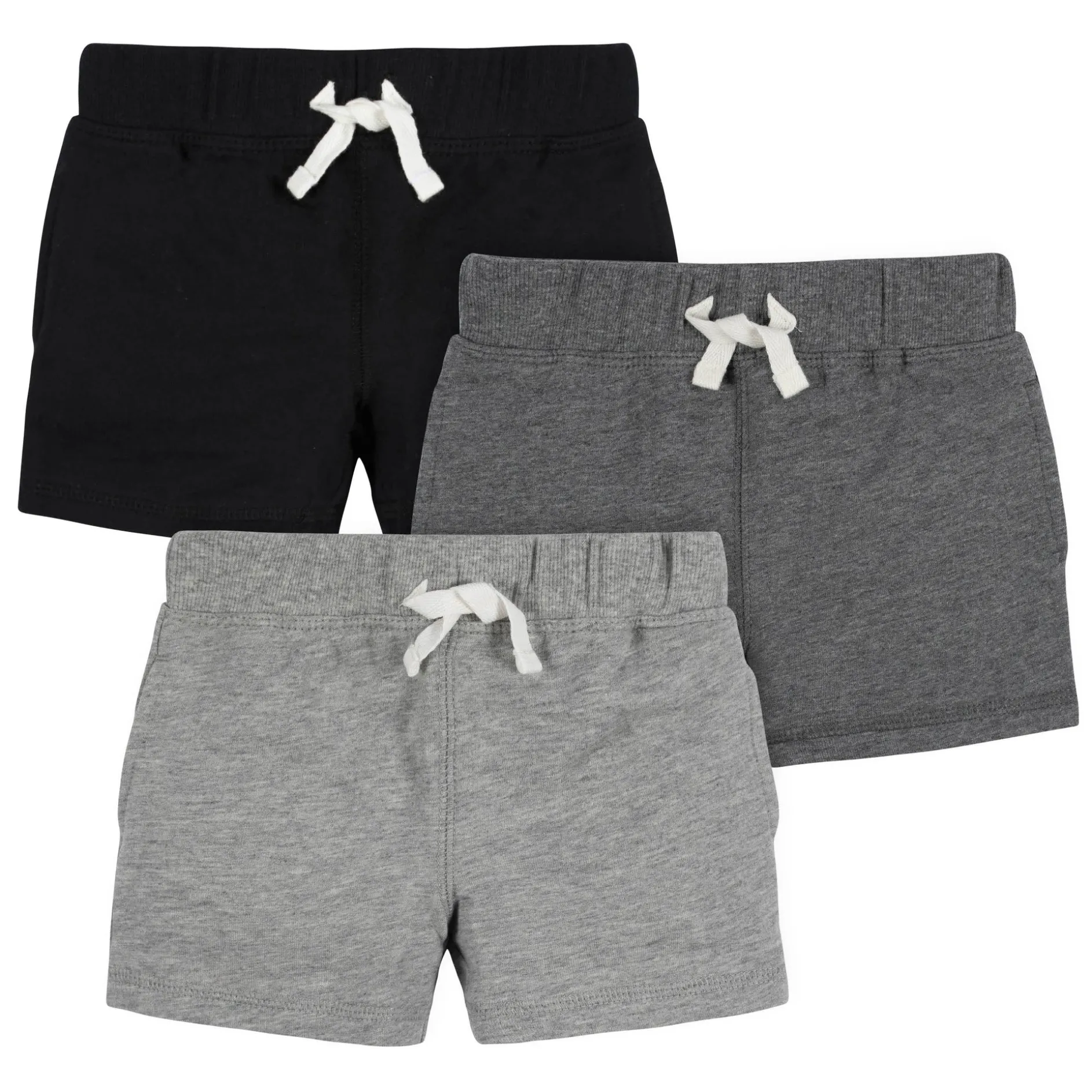 3-Pack Baby & Toddler Boys Neat Neutrals Pull-On Knit Shorts