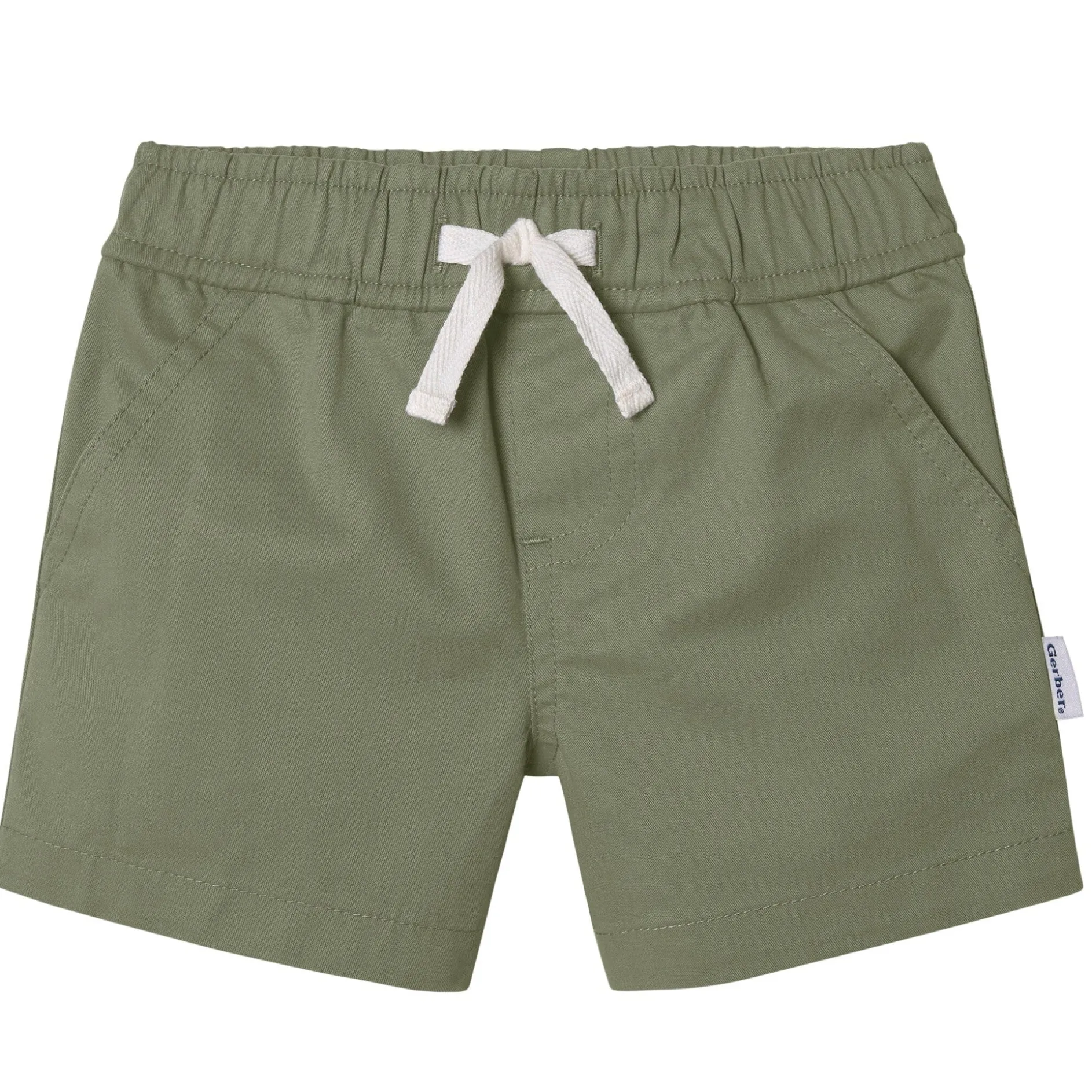 2-Pack Baby & Toddler Boys Olive and Dark Khaki Twill Shorts