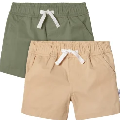2-Pack Baby & Toddler Boys Olive and Dark Khaki Twill Shorts
