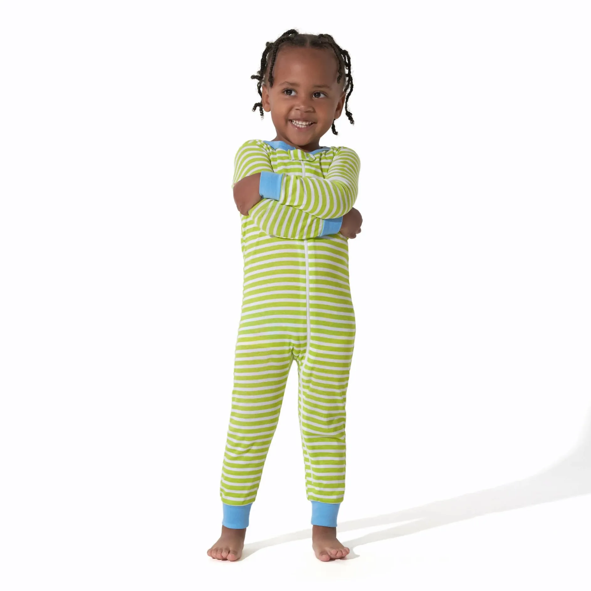 3-Pack Baby & Toddler Boys Stripes & Doggies Snug Fit Footless Pajamas