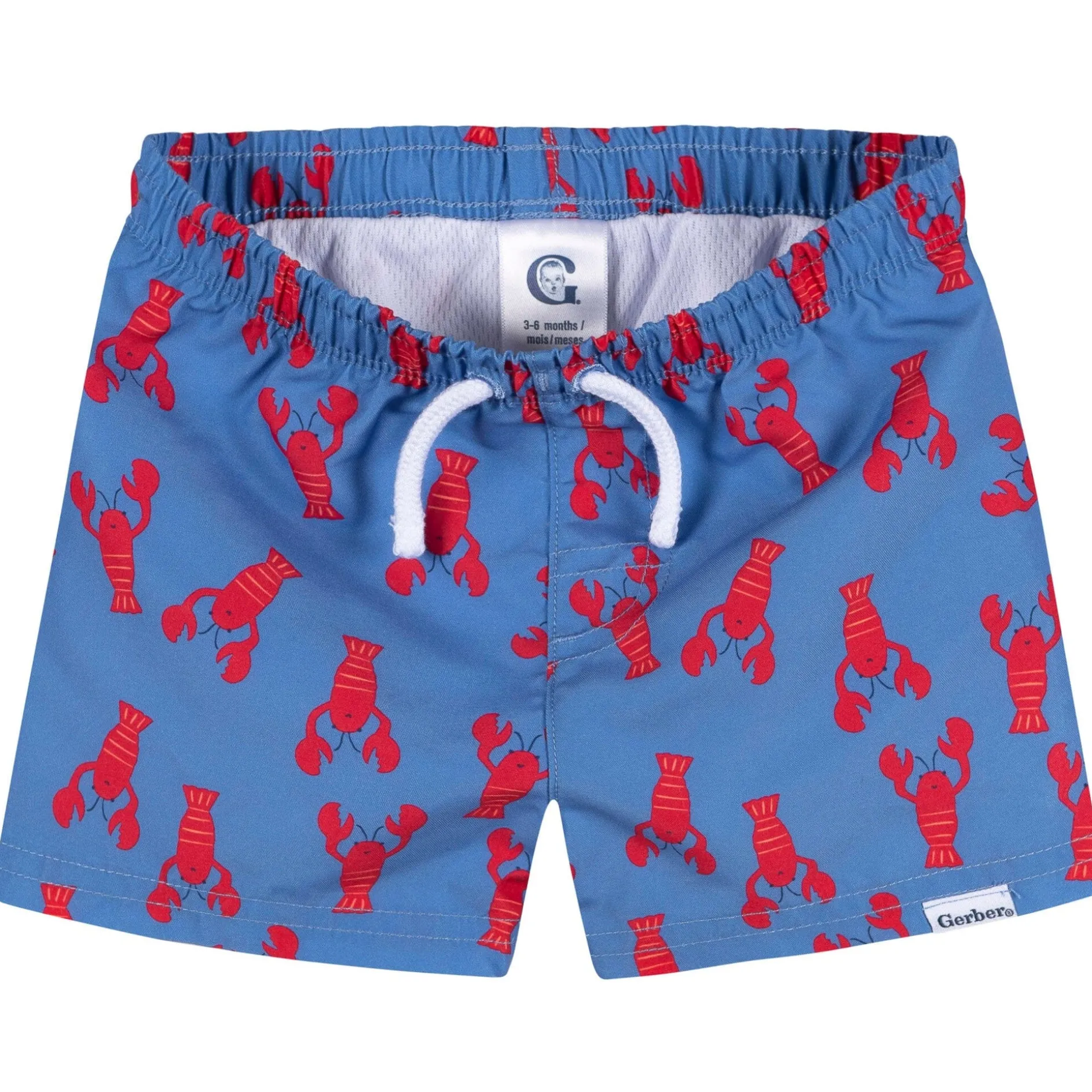 2-Pack Baby & Toddler Boys UPF 50+ Lobsters Swim Trunks
