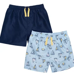 2-Pack Baby & Toddler Boys UPF 50+ Sailboats Swim Trunks