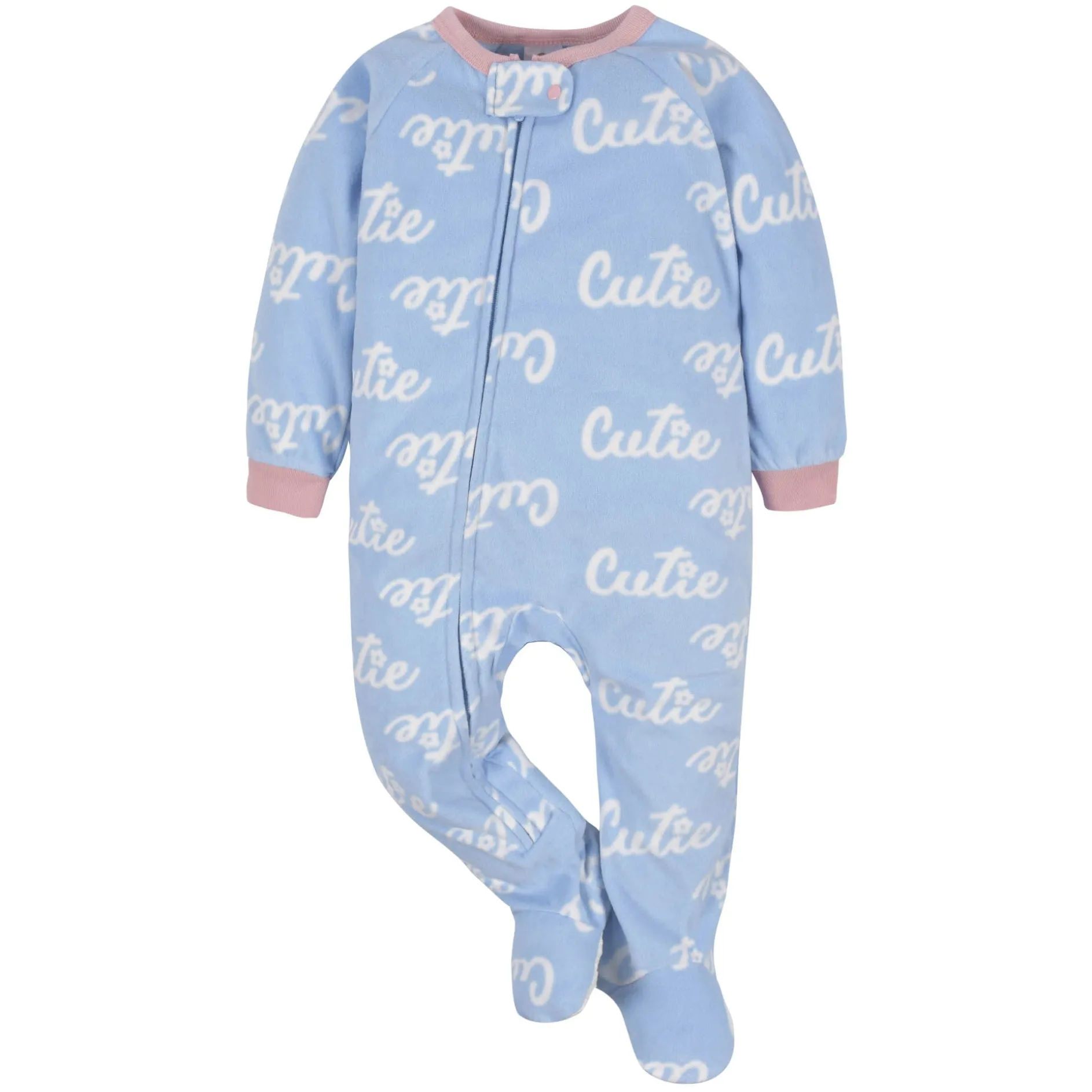 2-Pack Baby & Toddler Girls Blue Cutie Fleece Pajamas