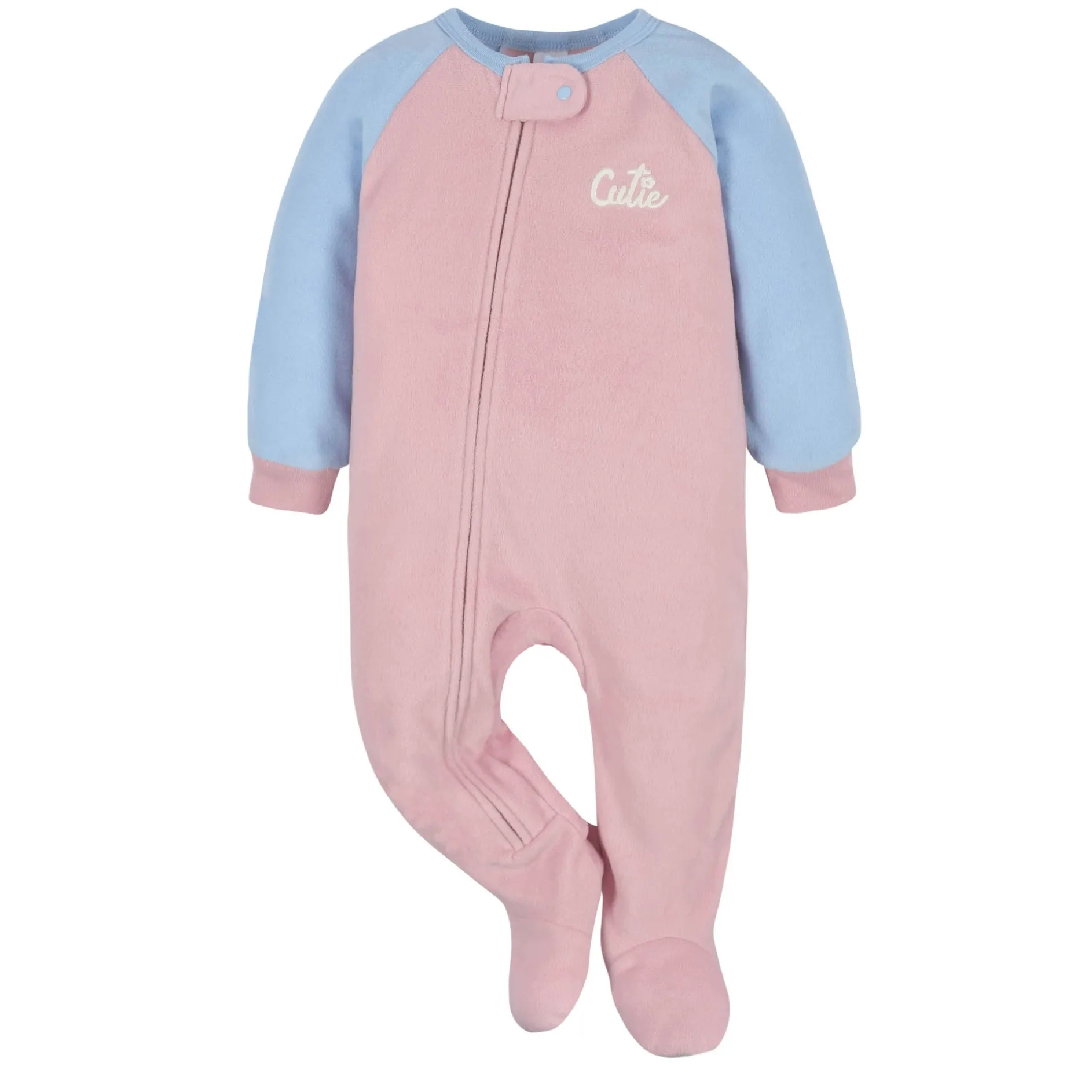 2-Pack Baby & Toddler Girls Blue Cutie Fleece Pajamas