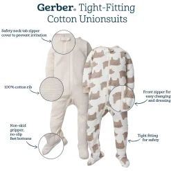2-Pack Baby & Toddler Girls Bunny Snug Fit Footed Cotton Pajamas
