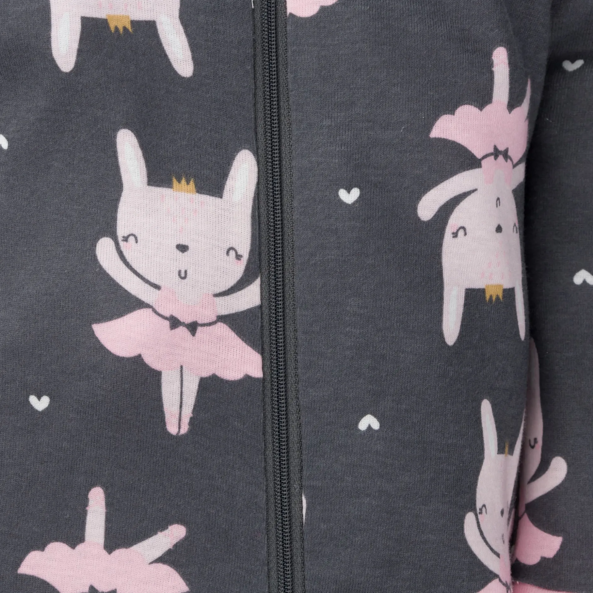 2-Pack Baby & Toddler Girls Bunny Snug Fit Footed Cotton Pajamas