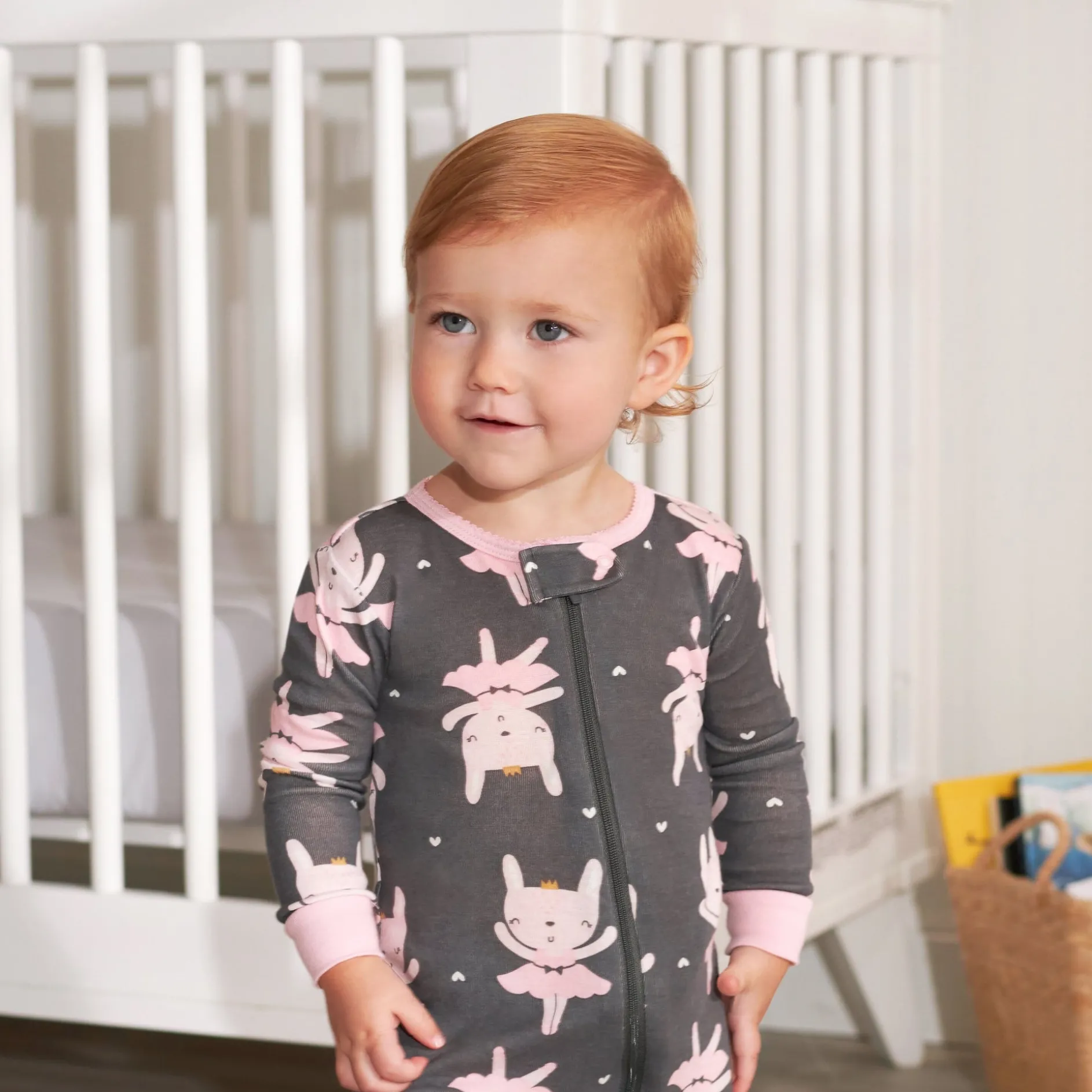 2-Pack Baby & Toddler Girls Bunny Snug Fit Footed Cotton Pajamas