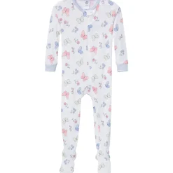 2-Pack Baby & Toddler Girls Butterflies Snug Fit Footed Pajamas