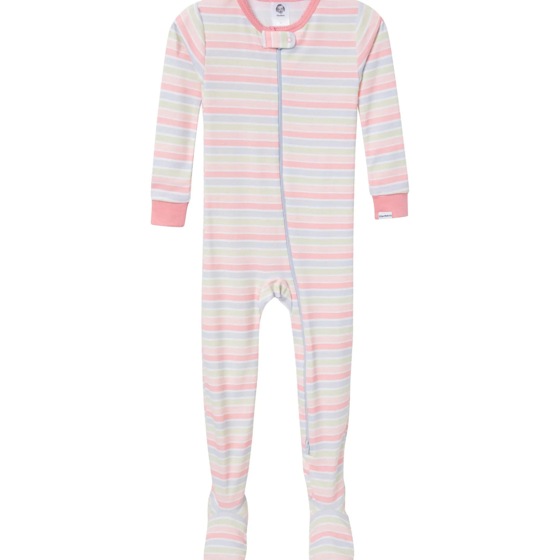 4-Pack Baby & Toddler Girls Butterflies Snug Fit Footed Pajamas