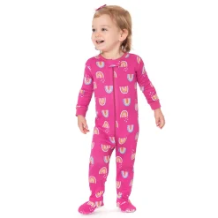 4-Pack Baby & Toddler Girls Dreams & Rainbows Snug Fit Footed Cotton Pajamas