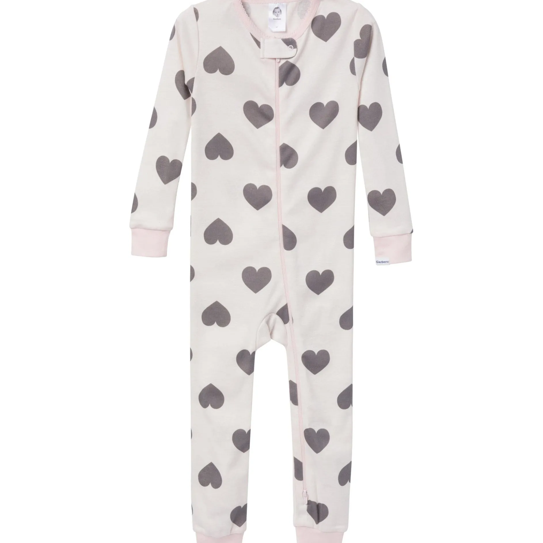 3-Pack Baby & Toddler Girls Hearts Snug Fit Footless Pajamas