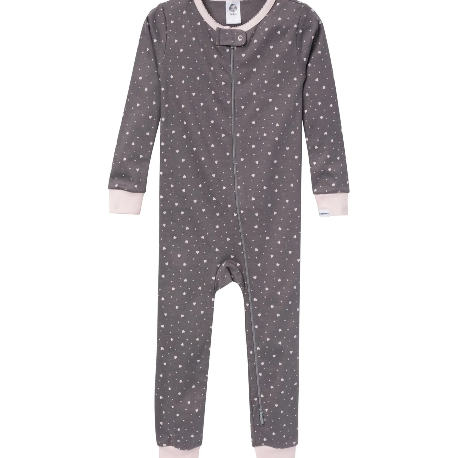 3-Pack Baby & Toddler Girls Hearts Snug Fit Footless Pajamas