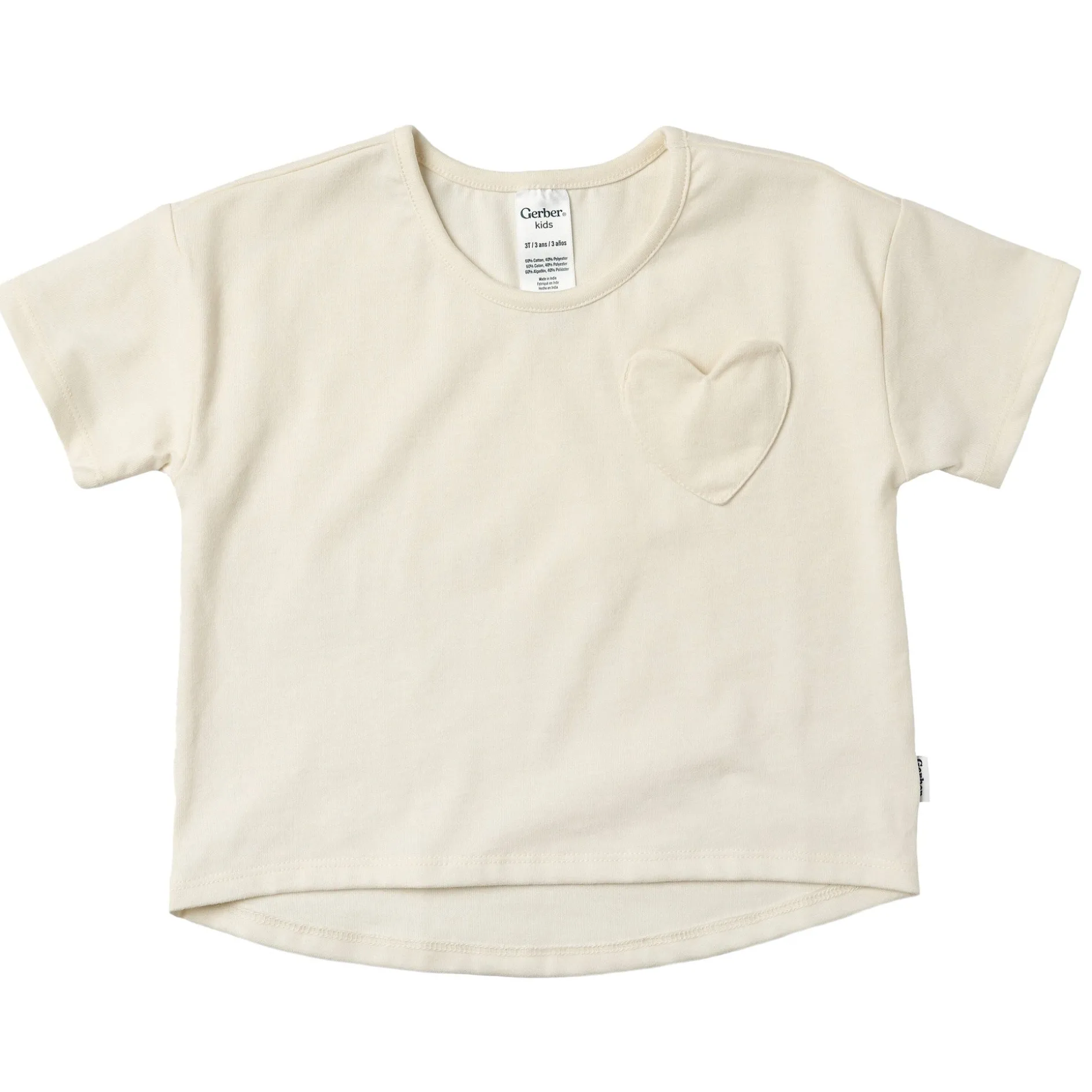 3-Pack Baby & Toddler Girls Ivory, Black, and Pink Short Sleeve Shirts