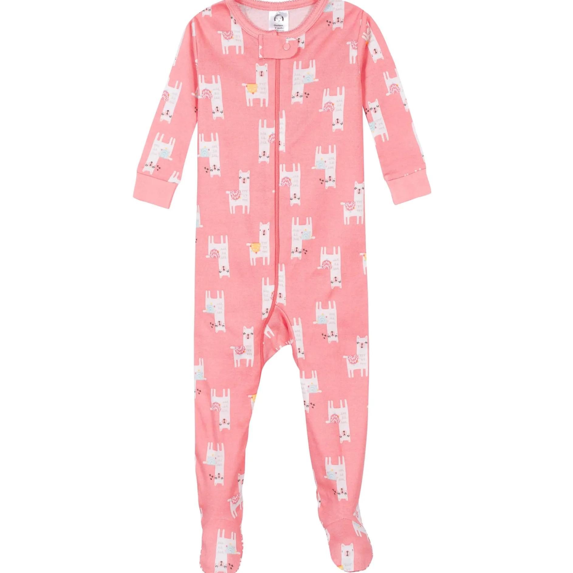 2-Pack Baby & Toddler Girls Llama Snug Fit Footed Cotton Pajamas