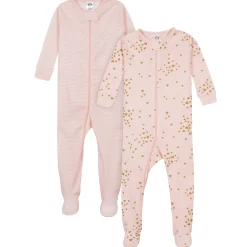 2-Pack Baby & Toddler Girls Love Snug Fit Footed Cotton Pajamas
