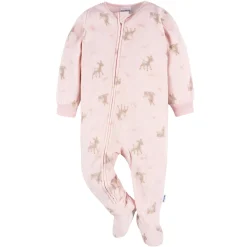 2-Pack Baby & Toddler Girls Pink Deer Fleece Pajamas