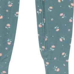 2-Pack Baby & Toddler Girls Teal Rose Viscose Snug Fit Footless Pajamas