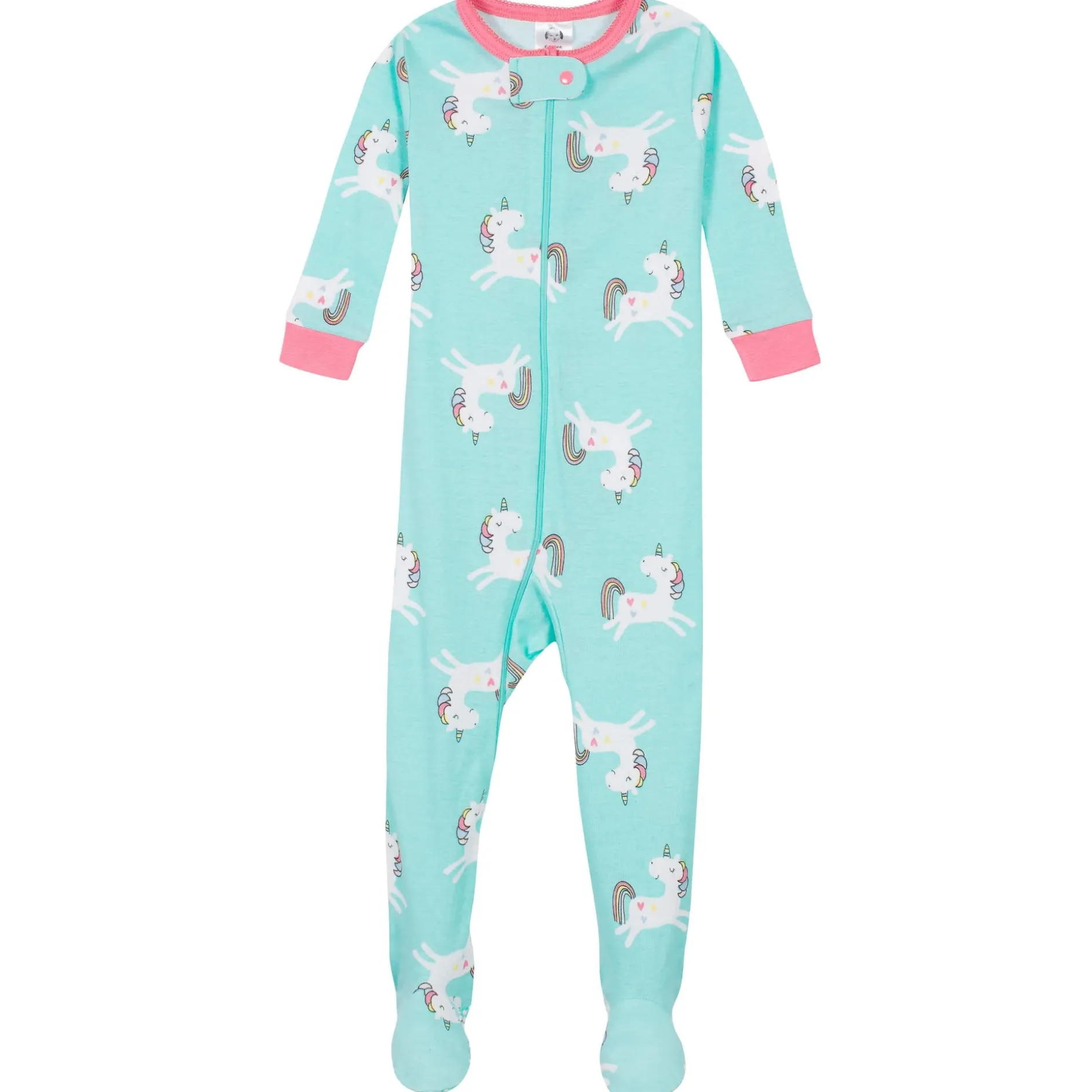 2-Pack Baby & Toddler Girls Unicorns Snug Fit Footed Cotton Pajamas