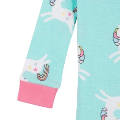 4-Pack Baby & Toddler Girls Unicorns & Cats Snug Fit Footed Cotton Pajamas