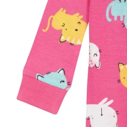 4-Pack Baby & Toddler Girls Unicorns & Cats Snug Fit Footed Cotton Pajamas