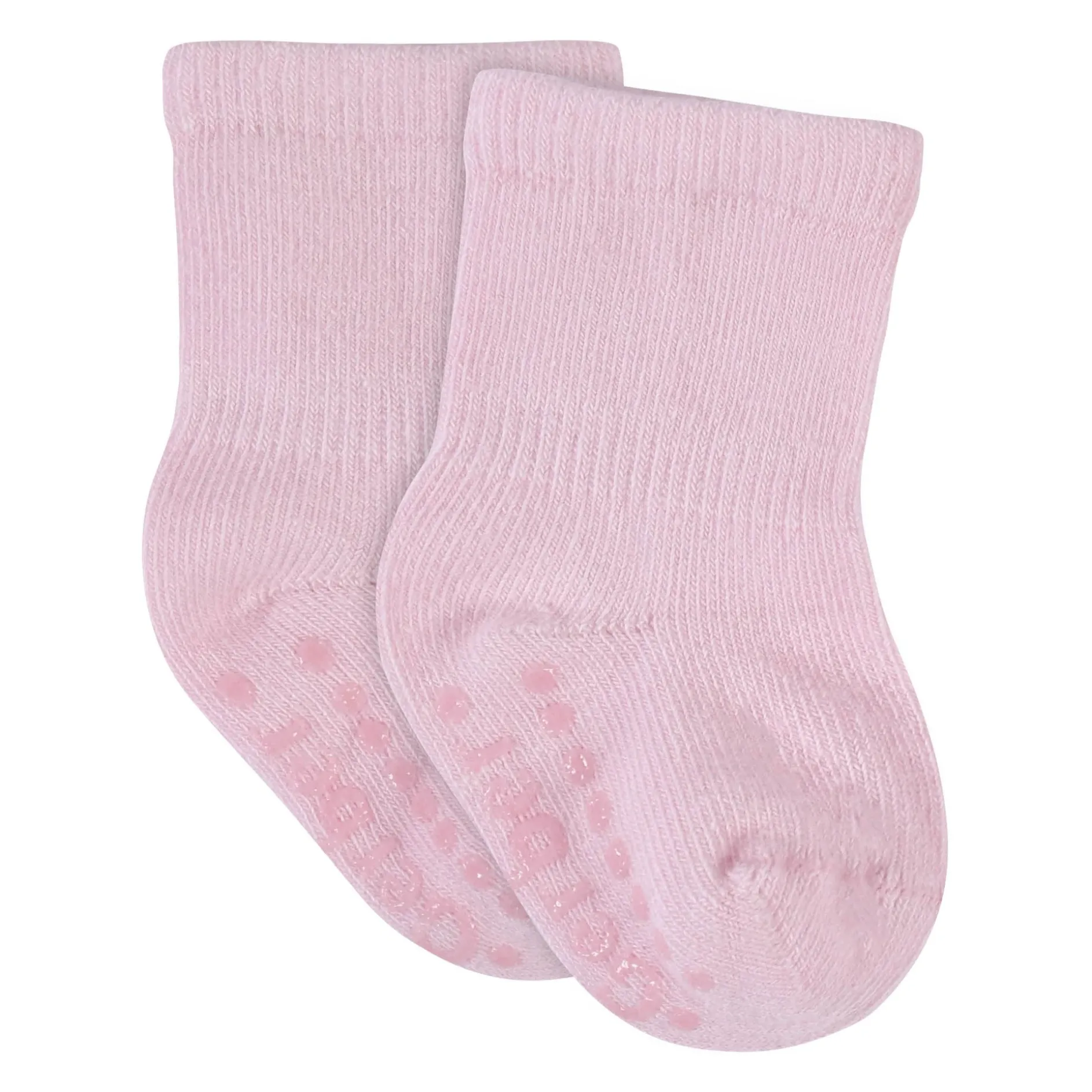 8-Pack Baby & Toddler Light Pink Wiggle Proof® Jersey Crew Socks